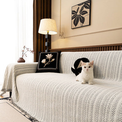 Chenille Sofa Cover – Cat Scratch Resistant Couch Protector for All Seasons