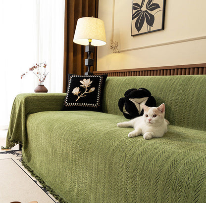 Chenille Sofa Cover – Cat Scratch Resistant Couch Protector for All Seasons