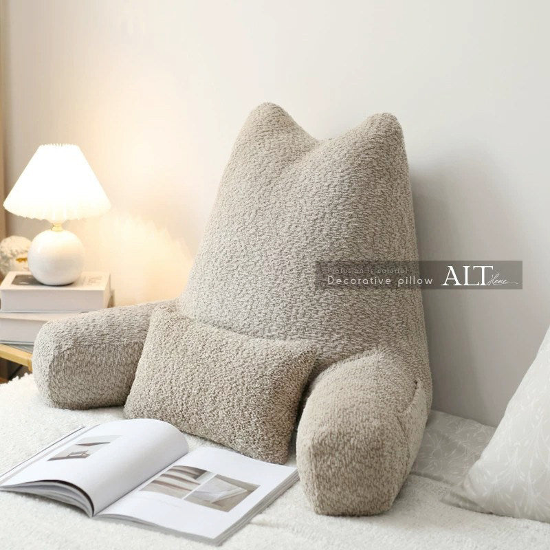 Large Bed Backrest Cushion – Washable Reading & Sofa Pillow