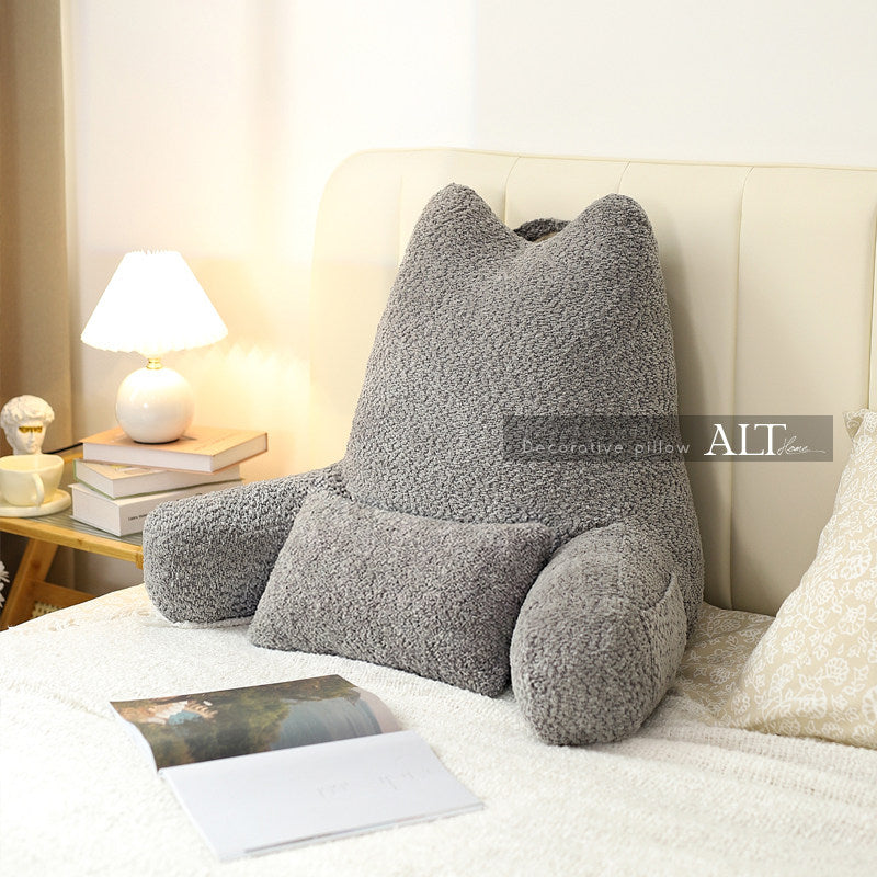 Large Bed Backrest Cushion – Washable Reading & Sofa Pillow